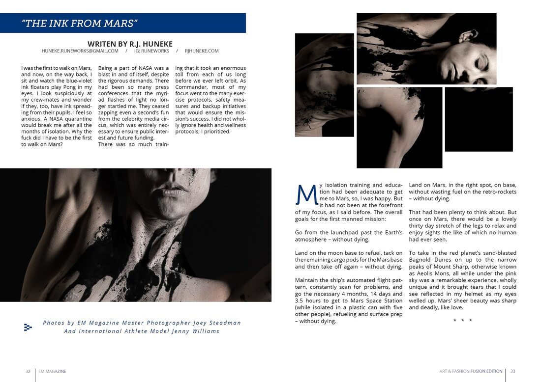 the ink from mars, rj huneke, r.j. huneke, EM Magazine